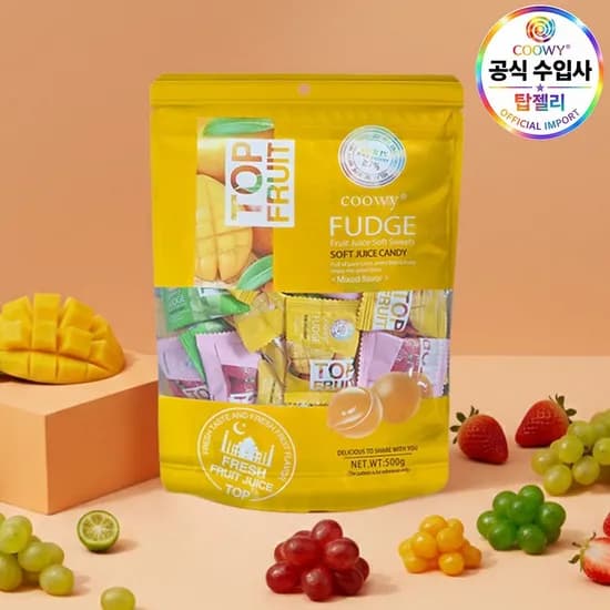 coowy 베트남 탑젤리 믹스맛 (망고, 청포도, 딸기) 500g 외 다양 12개