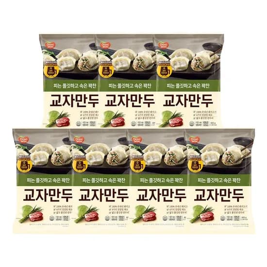 개성 교자만두 고기/김치 600g 7봉 (12,858원/무료 배송)