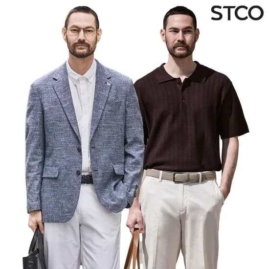 에스티코 코튼 나일론 컴포트 셋업 카키 오버핏