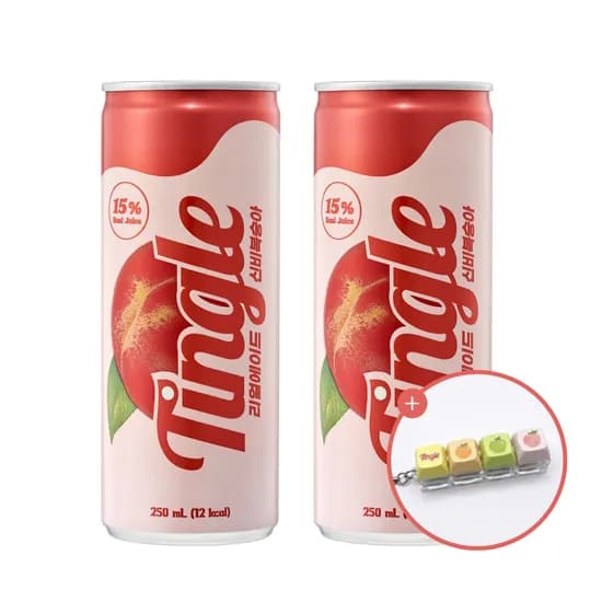 리얼과즙 팅글 리얼에이드 신비복숭아 250ml x 24개