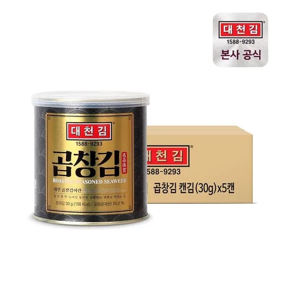 대천김 곱창김 캔김 30g 5캔 (22,400원)