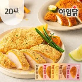 아임닭 크리스피 닭가슴살 90g 5종 20팩 (31,350원/무료)