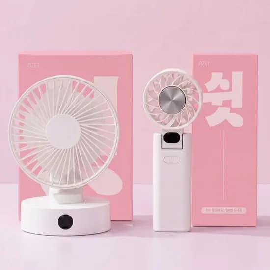 쉿, 차가운 바람 냉각 핸디 선풍기/무선 데스크 선풍기 1+1 (20,900원/무료 배송)