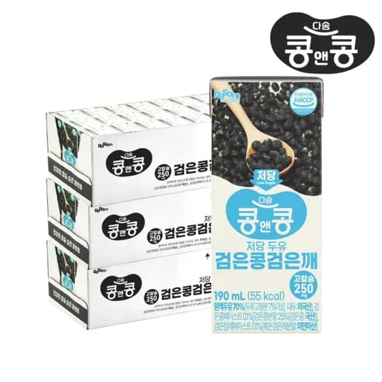 콩앤콩 저당두유 검은콩 검은깨 190ml x 72팩 (21,060원) (무료)