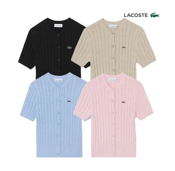 라코스테 케이블 반팔 가디건 (91,233원/무배)