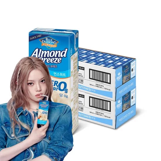 아몬드브리즈 언스위트 제로슈거 190ml 48팩 (24,640원) (무료)