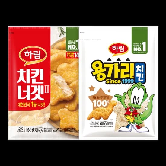 용가리치킨 1kg 1봉 + 치킨너겟2 1kg 1봉 토스페이 (18,360원) (무료)