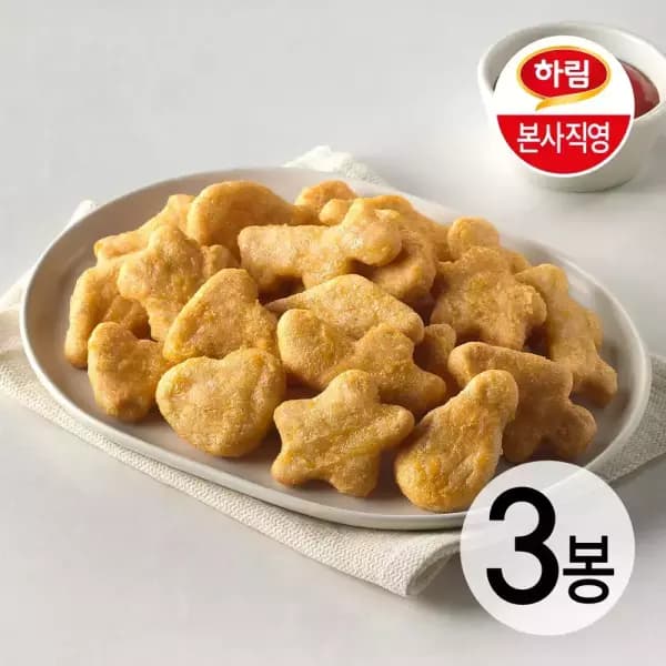 하림 치킨너겟(2) 1kg 3봉 (26,510원) (무료)