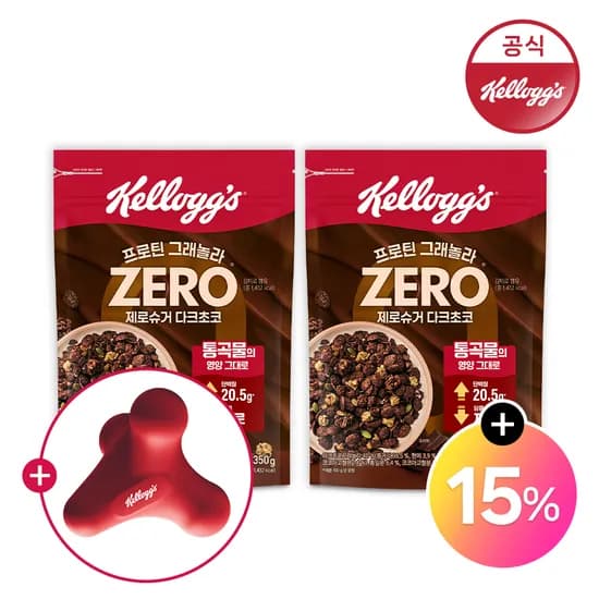 켈로그 프로틴 그래놀라 제로슈거 다크초코 350g 2팩