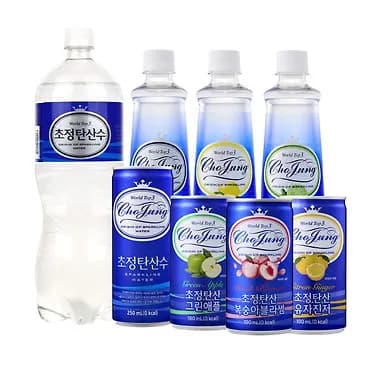 초정탄산수 플레인 + 그린애플 190ml 각30캔