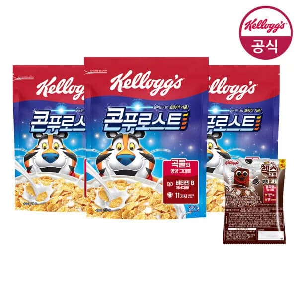 시리얼 콘푸로스트 600g x 3개 + 쿠키앤크림 30g 10,940원