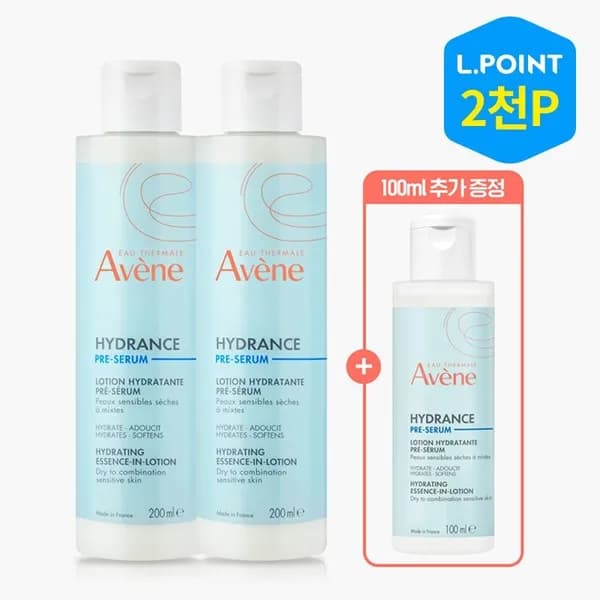 아벤느 이드랑스 에센스 인 로션 200ml 2개 + 100ml 추가 증정