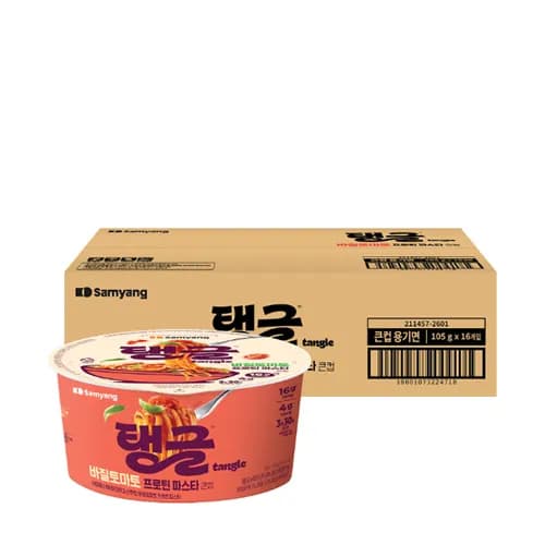 탱글 바질 토마토 파스타 큰컵 105g 16입
