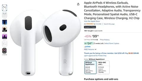 에어팟 4세대 ANC 버전 1개