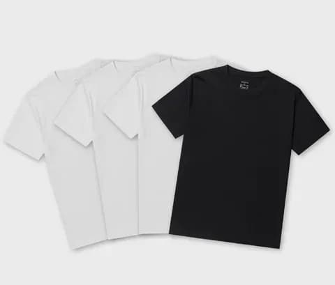 프로젝트엠 공용 코튼 반팔티 4개