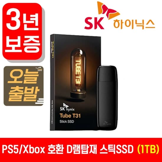 SK하이닉스 Tube T31 Stick 외장 하드 SSD 1TB D램탑제 스틱형