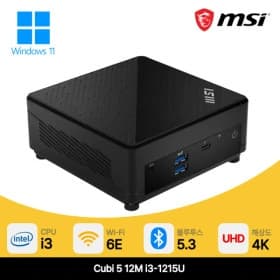 MSI 고사양 미니pc Cubi5 12M (RAM + SSD 미포함) 인텔 i3 베어본 컴퓨터 본체