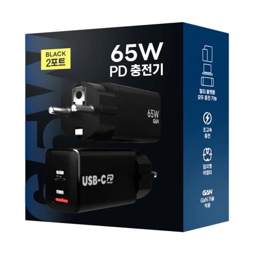 Toye TY2213-1C1A 65W GaN PD USB 접지형 고속충전기