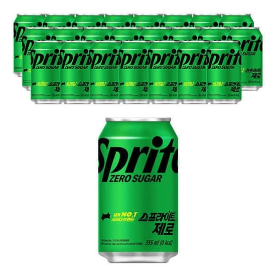 스프라이트 제로 355ml x 24캔 (13,500원 / 무배)