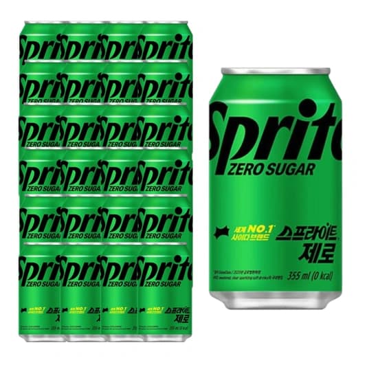 스프라이트 제로 355ml x  24개입 (12,140원 / 무료배송)