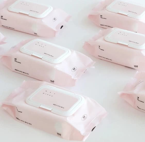 보이는 물티슈 핑크 100매 10팩+10팩