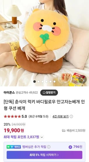 춘식이 럭키 바디필로우