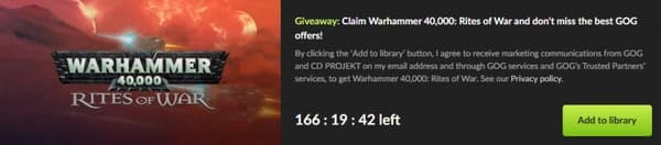 GOG Warhammer 40,000: Rites of War 무료