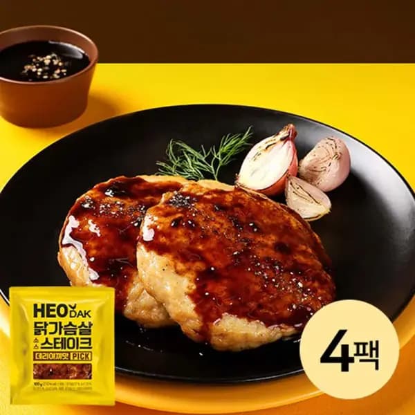 허닭 PICK 소스 스테이크 데리야끼맛 4팩