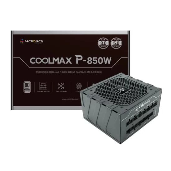 마이크로닉스 COOLMAX P-850W 80PLUS PLATINUM ATX 3.0 PCIE5