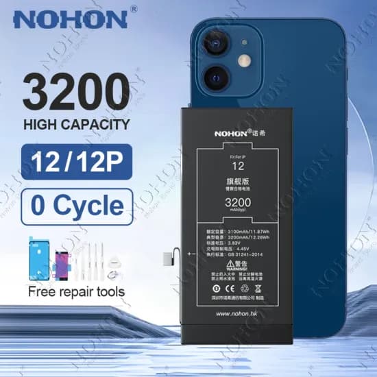 NOHON iPhone 12용 고용량 배터리 3,200mAh