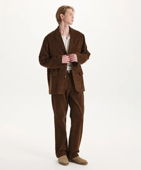 블레이저 초어자켓 선택 오버사이즈 코듀로이 셋업