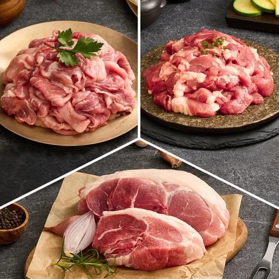 알찬팜 제주 흑돼지 뒷다리살 1.5kg (500g x 3팩) 용도별 택1