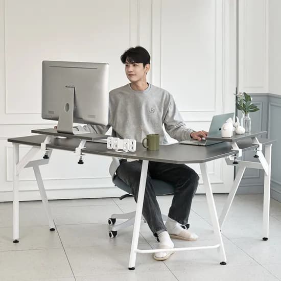 ㄱ자 코너형 1500 컴퓨터책상 멀티데스크R