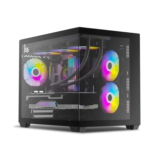 마이크로닉스 COOLMAX 크리스탈 블랙 PC케이스