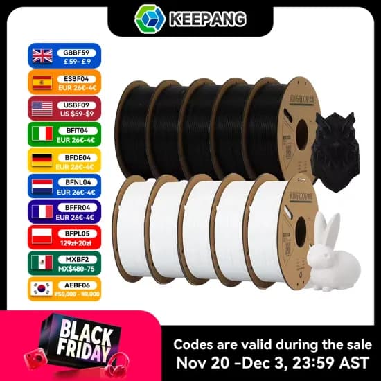 KINGROON PLA 필라멘트 1.75mm 5/10 롤 3D 프린터 필라멘트 외 다양