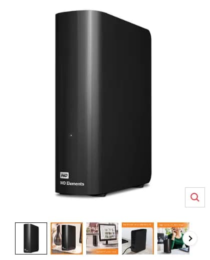 WD 14TB 엘리먼트 데스크탑 외장 하드 드라이브 HDD WDBWLG0140HBK NESN