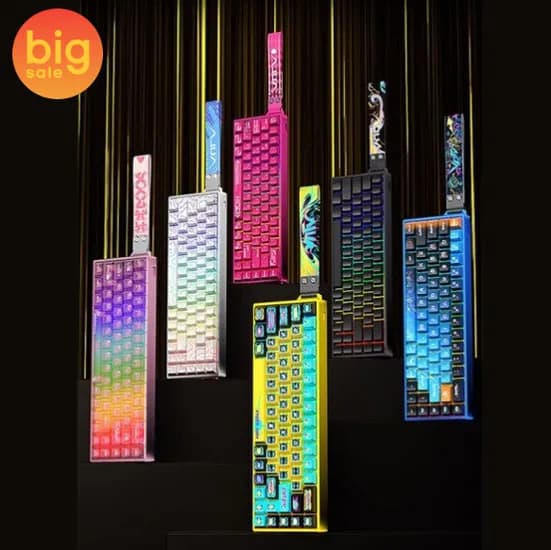 AULA 독거미 WIN68HE Ultra 유선 게이밍 기계식 키보드 자석축 RGB라이트