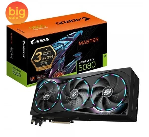 GIGABYTE AORUS 지포스 RTX 5080 MASTER D7 16GB