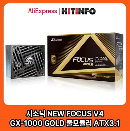 시소닉 NEW FOCUS V4 GX-1000 GOLD 풀모듈러 ATX3.1