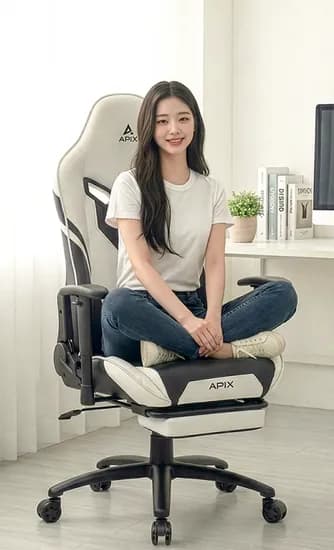 에이픽스 GC201FR 게이밍의자 발받침 포함