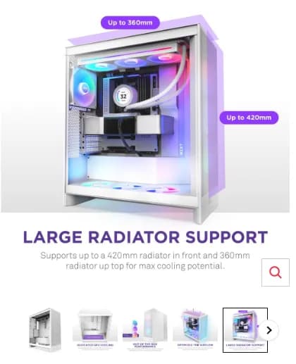 NZXT H7 Flow RGB 화이트