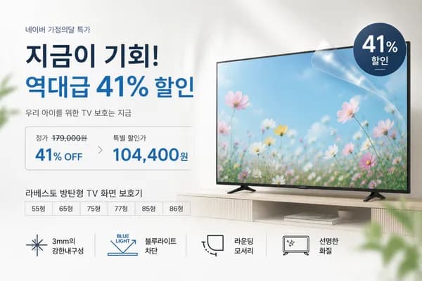 🚨 TV 깨지기 전에 미리 준비하세요｜라베스토 방탄형 TV보호기 41% 할인 초특가