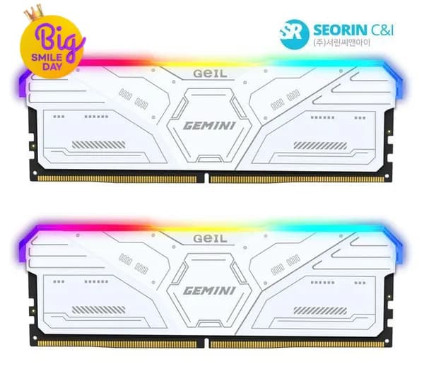 GeIL DDR5-6000 CL38 GEMINI RGB White 32GB(16Gx2)