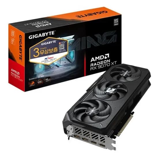 GIGABYTE 라데온 RX 9070 XT GAMING OC D6 16GB