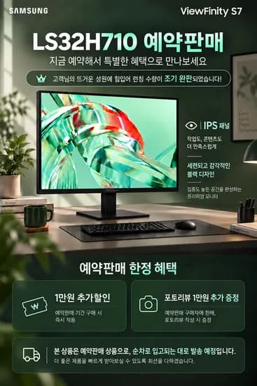 2026 New 삼성 뷰피니티 S7 LS32H710 4K IPS 모니터