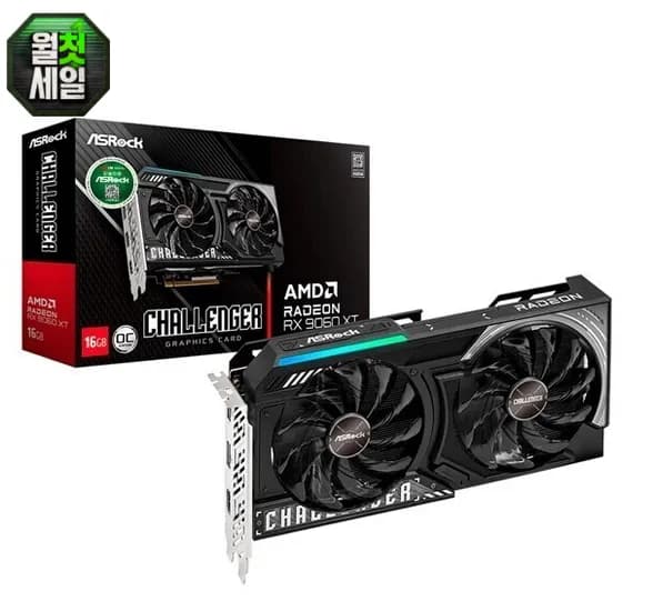 ASRock 라데온 RX 9060 XT CHALLENGER OC D6 16GB