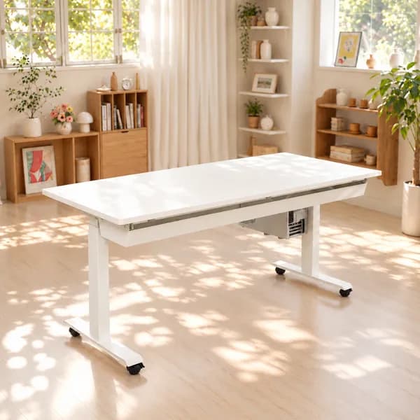 넥스트홈 타이디업 모션데스크 화이트 블랙 1400mm 678,000원