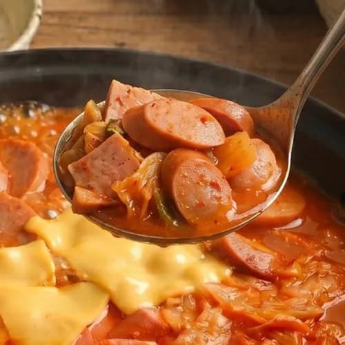 극소수 햄폭탄 부대찌개 밀키트 국내산 소세지 전골 1인분
