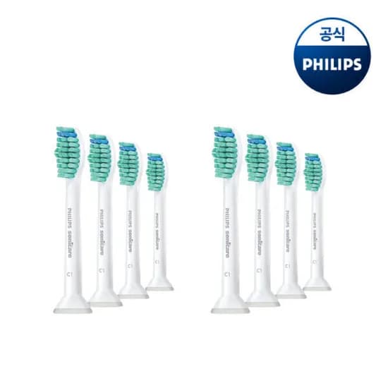 필립스 소닉케어 C1 프로리절트 칫솔모 화이트 4개입 HX6014/14 x 2개 (33,900원/무료)