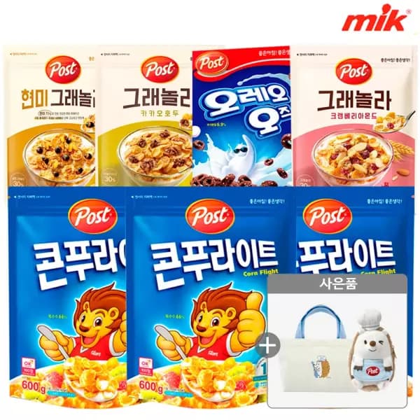 포스트 콘푸라이트 600g x 3개 + 크리치오 에코백 or 키링파우치 9,940원